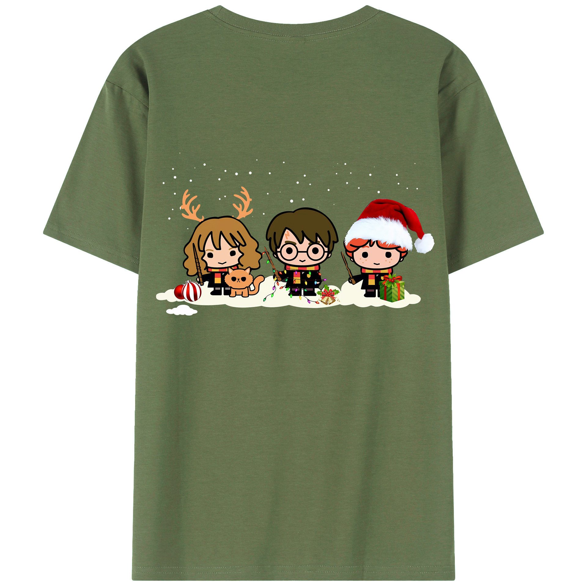 （画像用） Harry Potter ハリー・ポッターシリーズ 綿100％ メンズ半袖Tシャツ（バックプリント） 通気性